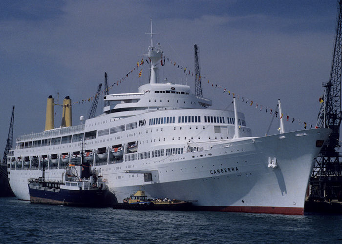 Photograph of the vessel  Canberra pictured in Southampton on 21st July 1996