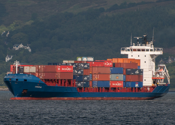 Photograph of the vessel  Canopus pictured arriving at Greenock Ocean Terminal on 13th August 2014