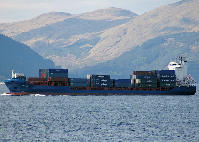 Photograph of the vessel  Canopus J pictured departing Greenock on 7th May 2010