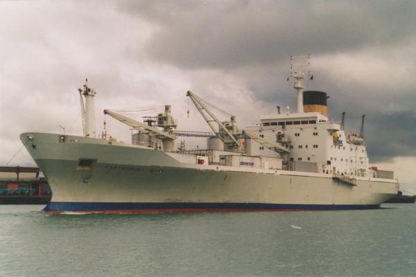 Photograph of the vessel  Canterbury Star pictured arriving Southampton on 11th April 2000