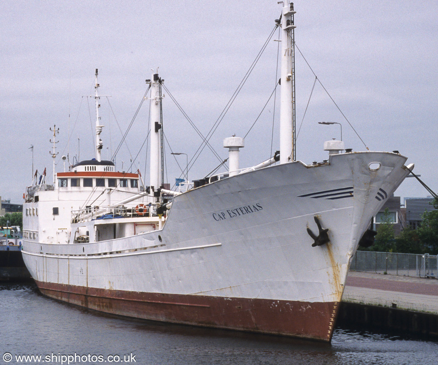 Photograph of the vessel  Cap Esterias pictured in De Pijp, Velsen-Noord on 16th June 2002