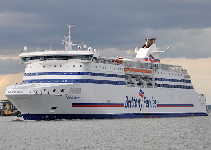 Photograph of the vessel  Cap Finistere pictured departing Portsmouth Harbour on 20th July 2012