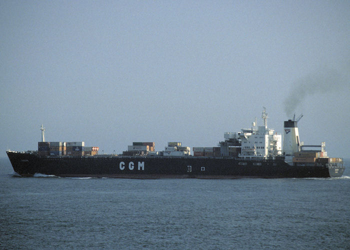 Photograph of the vessel  Caraibe pictured in the mouth of the River Elbe on 5th June 1997