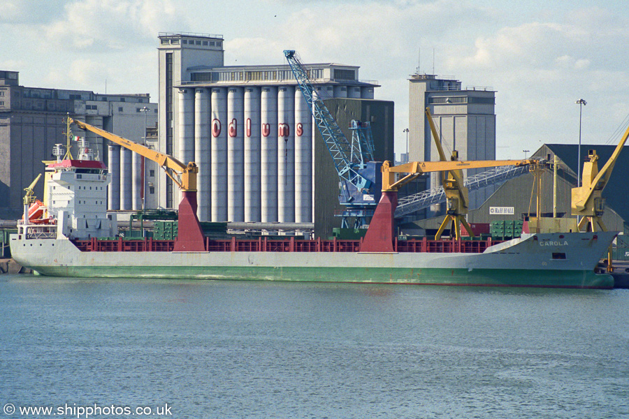 Photograph of the vessel  Carola pictured at Dublin on 15th August 2002