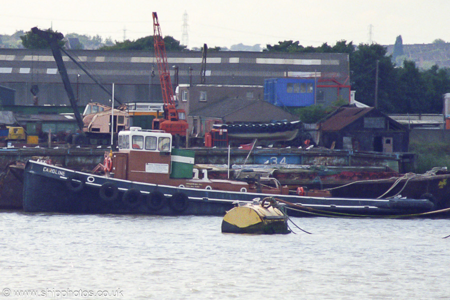 Photograph of the vessel  Caroline pictured at Gravesend on 1st September 2001