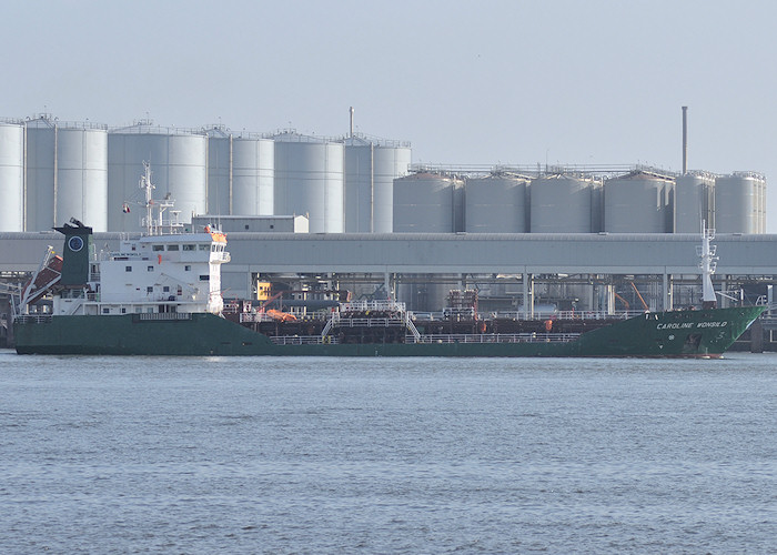 Photograph of the vessel  Caroline Wonsild pictured departing 1e Petroleumhaven, Rotterdam on 26th June 2011