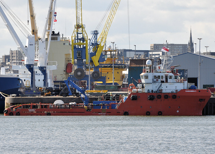 Photograph of the vessel  Cassandra 5 pictured at Aberdeen on 16th April 2012