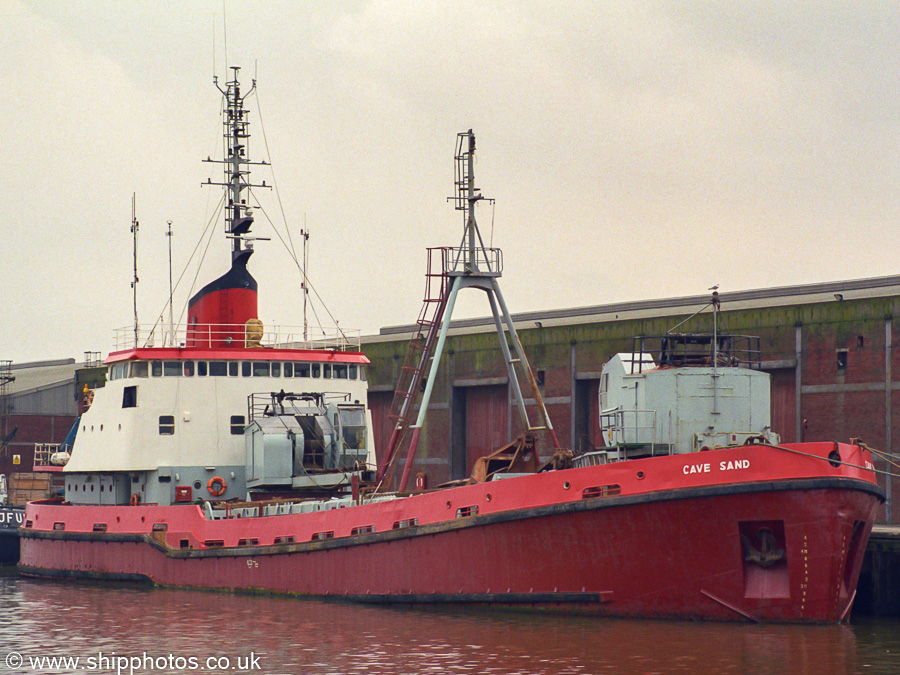 Photograph of the vessel  Cave Sand pictured in Albert Dock, Hull on 11th August 2002