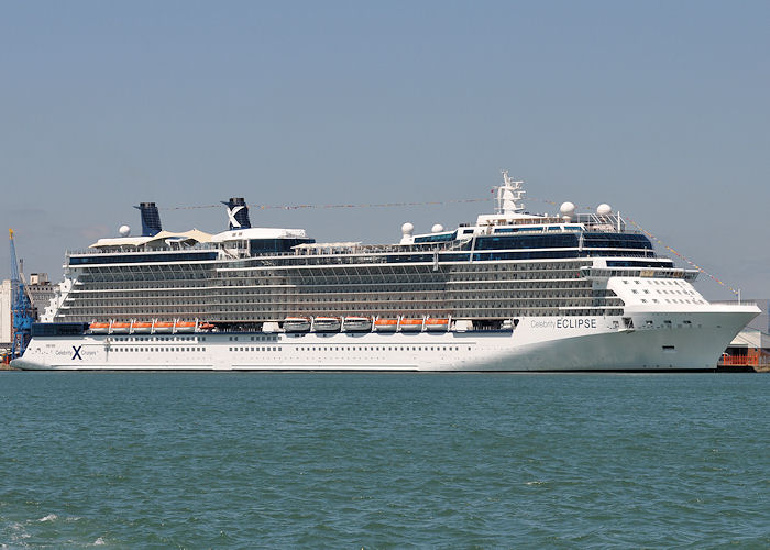 Photograph of the vessel  Celebrity Eclipse pictured at Southampton on 8th June 2013