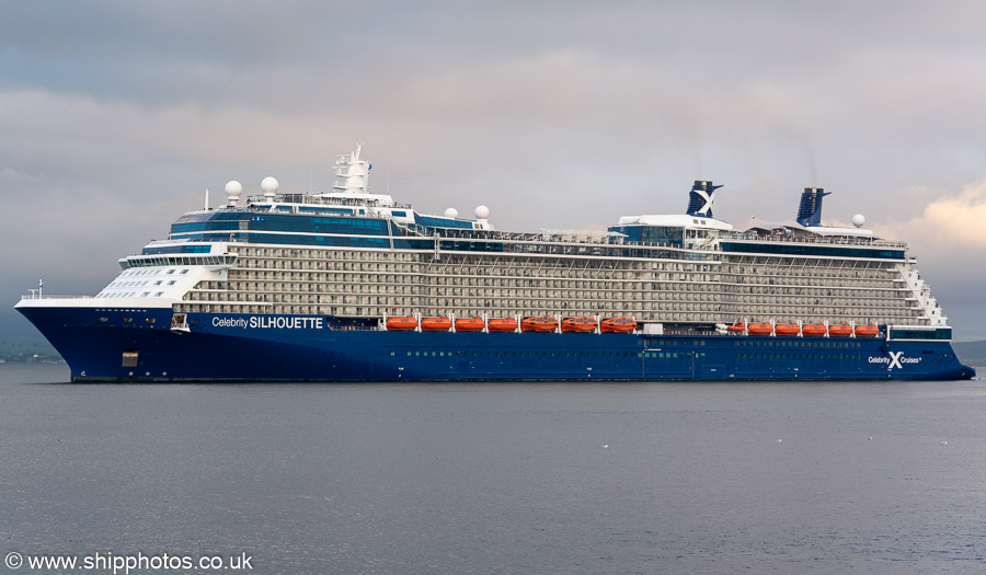 Photograph of the vessel  Celebrity Silhouette pictured departing Greenock Ocean Terminal on 25th September 2021