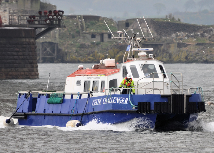 Photograph of the vessel  Celtic Challenger pictured at South Queensferry on 19th April 2012