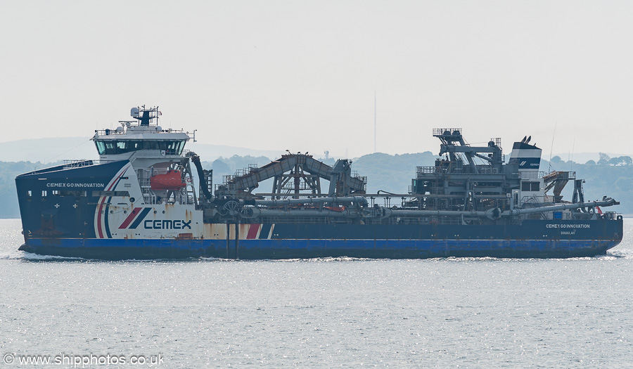 Photograph of the vessel  Cemex Go Innovation pictured in the Solent on 26th April 2025