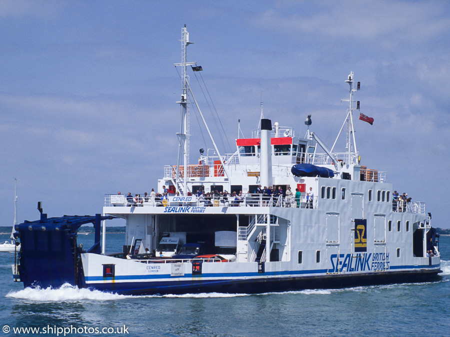 Photograph of the vessel  Cenred pictured approaching Yarmouth, IOW on 31st May 1989