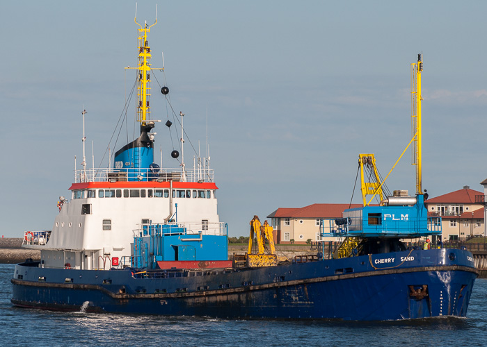 Photograph of the vessel  Cherry Sand pictured passing North Shields on 24th August 2014