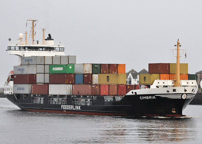 Photograph of the vessel  Cimbria pictured arriving in the River Tyne on 26th August 2012