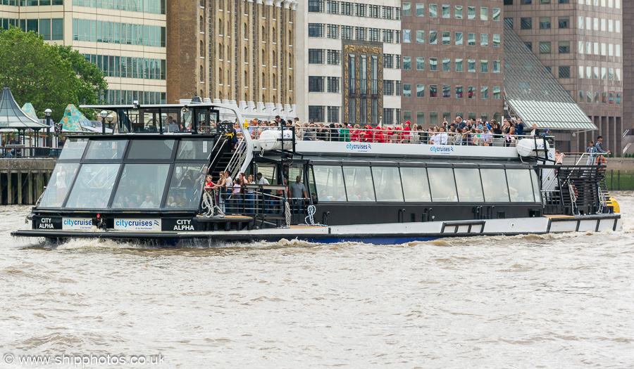 Photograph of the vessel  City Alpha pictured in London on 6th July 2023