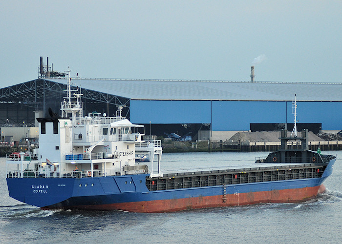 Photograph of the vessel  Clara K pictured passing Vlaardingen on 27th June 2011