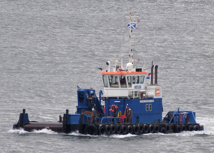 Photograph of the vessel  Claudia B pictured on the River Tay on 18th April 2012