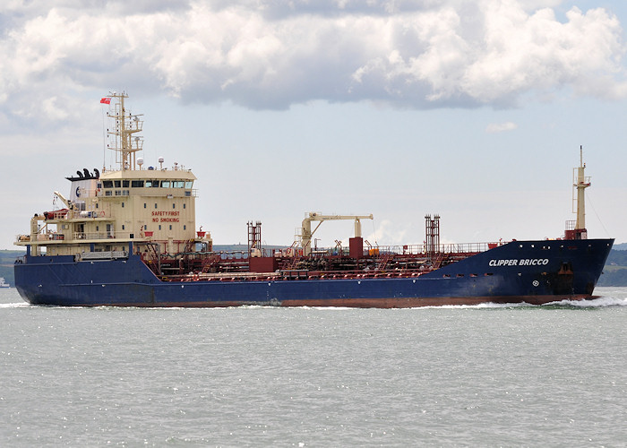 Photograph of the vessel  Clipper Bricco pictured approaching Fawley on 20th July 2012