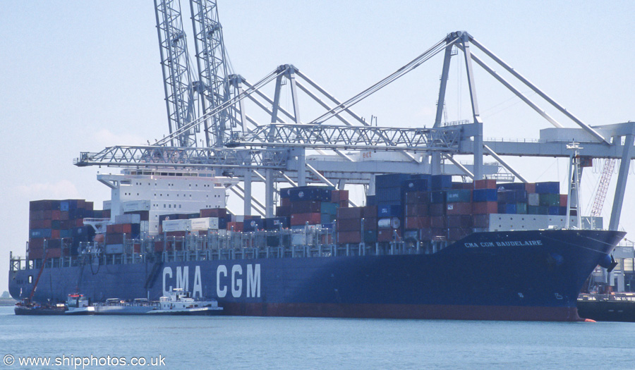 Photograph of the vessel  CMA CGM Baudelaire pictured in Europahaven, Europoort on 17th June 2002