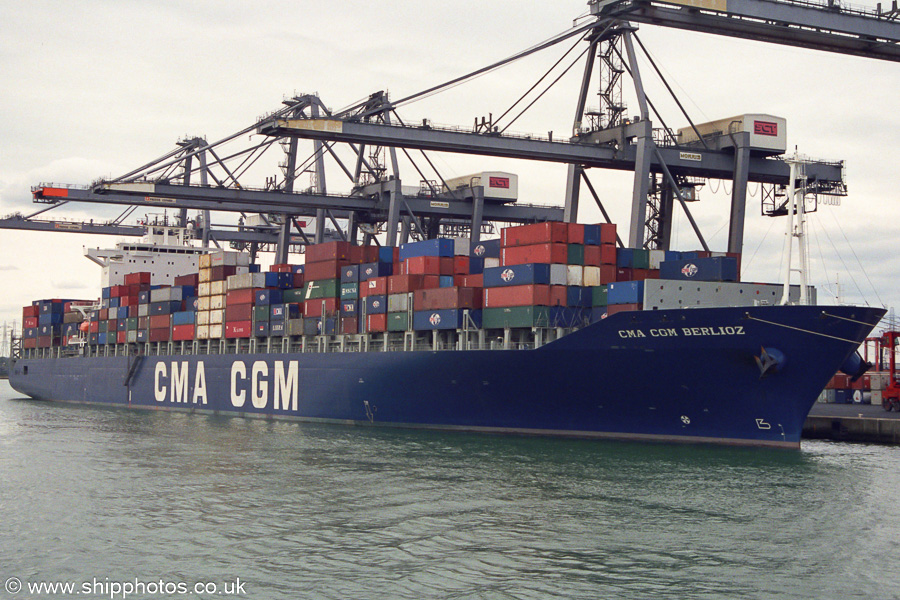 Photograph of the vessel  CMA CGM Berlioz pictured departing Southampton on 20th April 2002