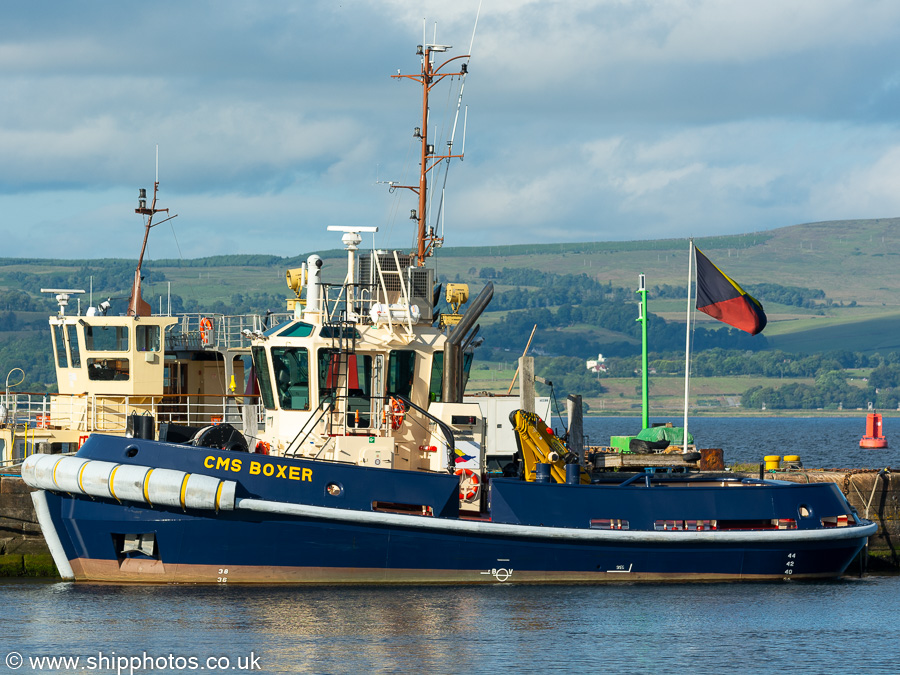  CMS Boxer pictured in Victoria Harbour, Greenock on 16th July 2021