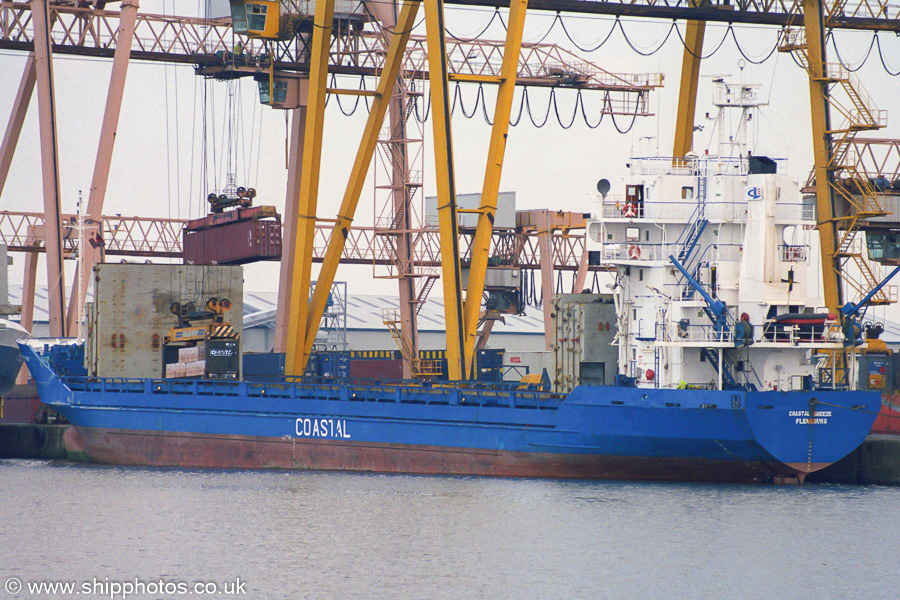 Photograph of the vessel  Coastal Breeze pictured in Royal Seaforth Dock, Liverpool on 14th June 2003