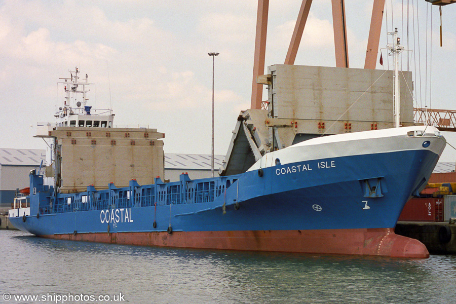 Photograph of the vessel  Coastal Isle pictured in Royal Seaforth Dock, Liverpool on 14th June 2003