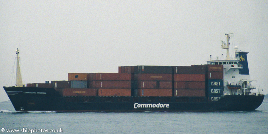  Commodore Goodwill pictured departing Portsmouth Harbour on 9th July 1989