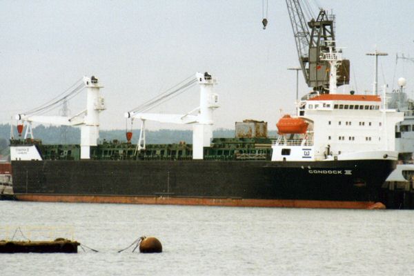 Photograph of the vessel  Condock III pictured at Marchwood Military Port on 10th February 1998