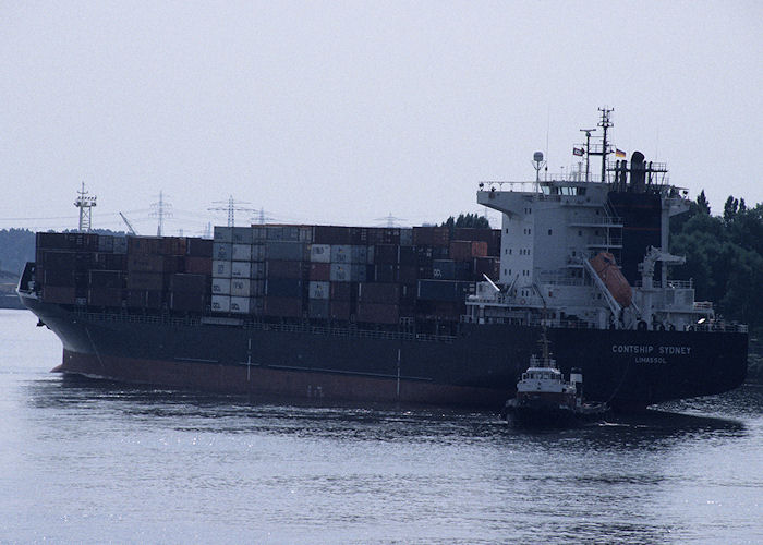 Photograph of the vessel  Contship Sydney pictured in Hamburg on 21st August 1995