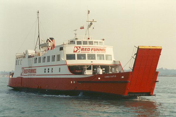 Photograph of the vessel  Cowes Castle pictured arriving in Southampton on 16th June 1990