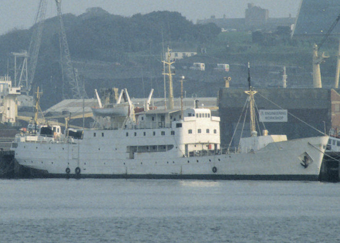 Photograph of the vessel  Crown Princess Martha pictured laid up at Falmouth on 27th September 1997