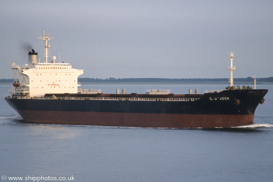 Photograph of the vessel  Crusader pictured on the Westerschelde passing Vlissingen on 19th June 2002