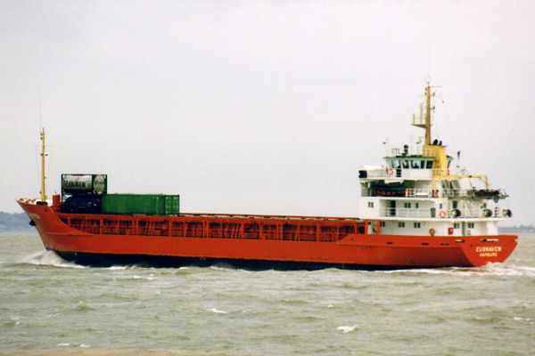 Photograph of the vessel  Cuxhaven pictured on the River Thames on 6th October 1995