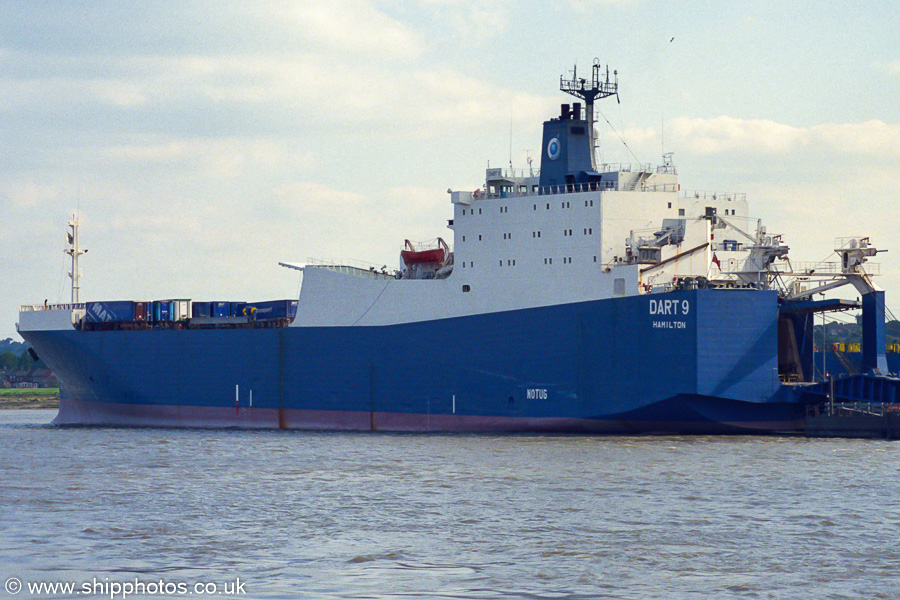 Photograph of the vessel  Dart 9 pictured at Dartford International Ferry Terminal on 31st August 2002