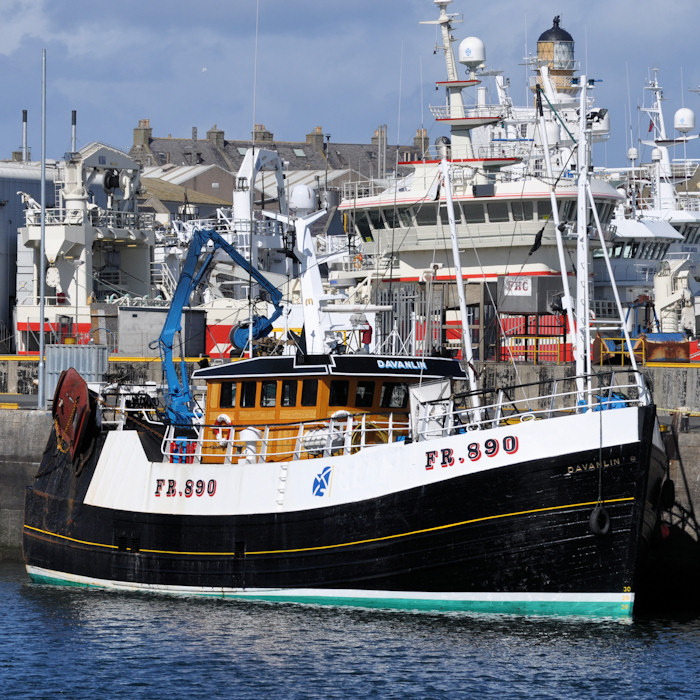 Photograph of the vessel fv Davanlin pictured at Fraserburgh on 15th April 2012