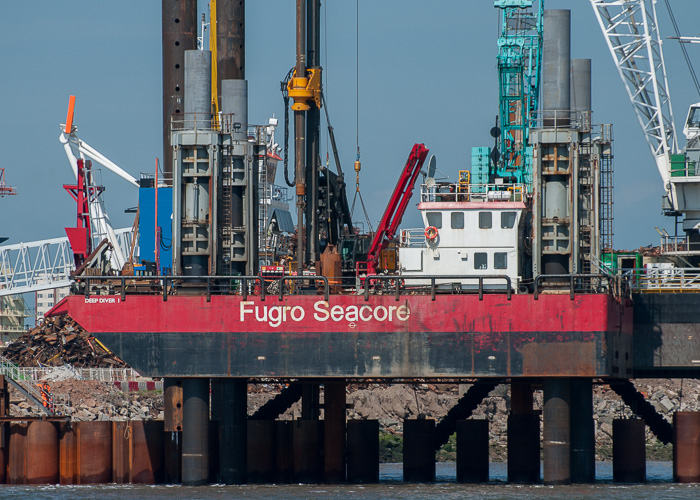 Photograph of the vessel  Deep Diver 1 pictured at the Liverpool2 Terminal development, Liverpool on 31st May 2014