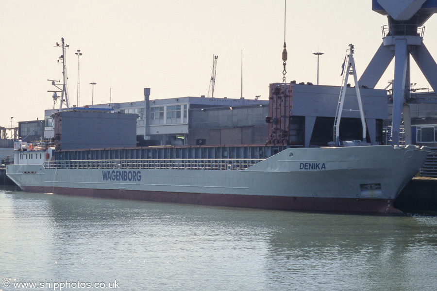 Photograph of the vessel  Denika pictured in Prins Johan Frisohaven, Rotterdam on 17th June 2002