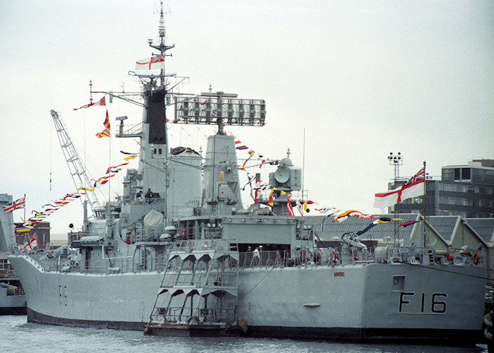 Photograph of the vessel HMS Diomede pictured in Portsmouth Naval Base on 2nd June 1988