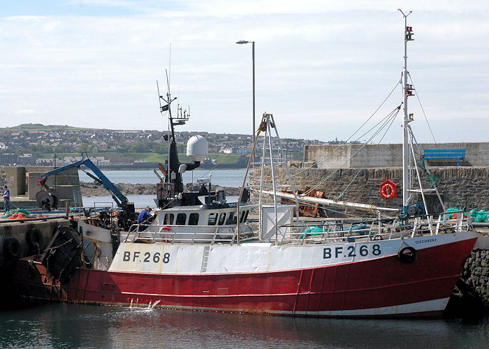 Photograph of the vessel fv Discovery pictured at Macduff on 28th April 2011