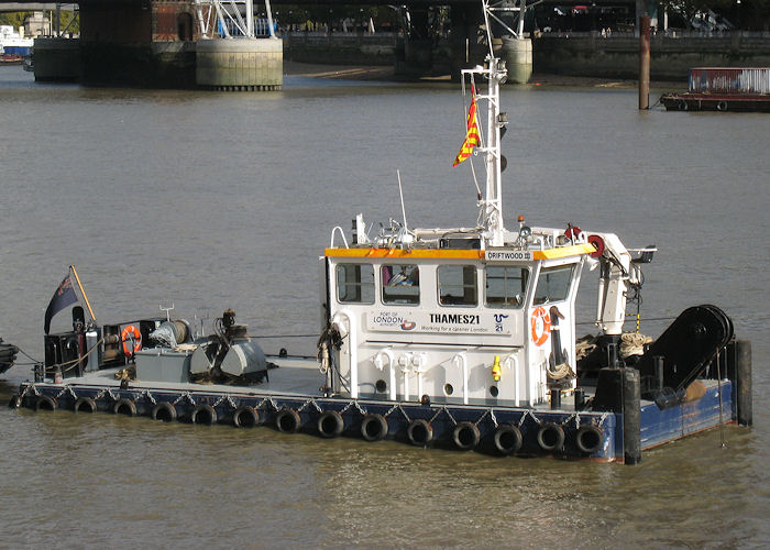 Photograph of the vessel  Driftwood III pictured in London on 26th October 2009