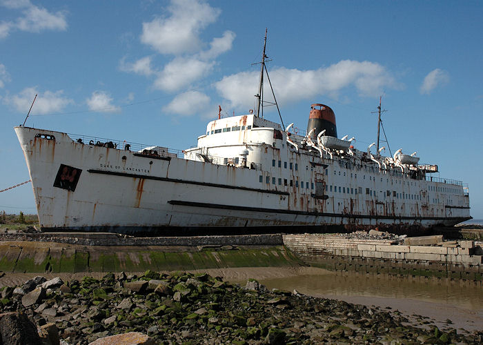 Photograph of the vessel  Duke of Lancaster pictured laid up at Llanerch-y-Mor near Mostyn on 23rd April 2008