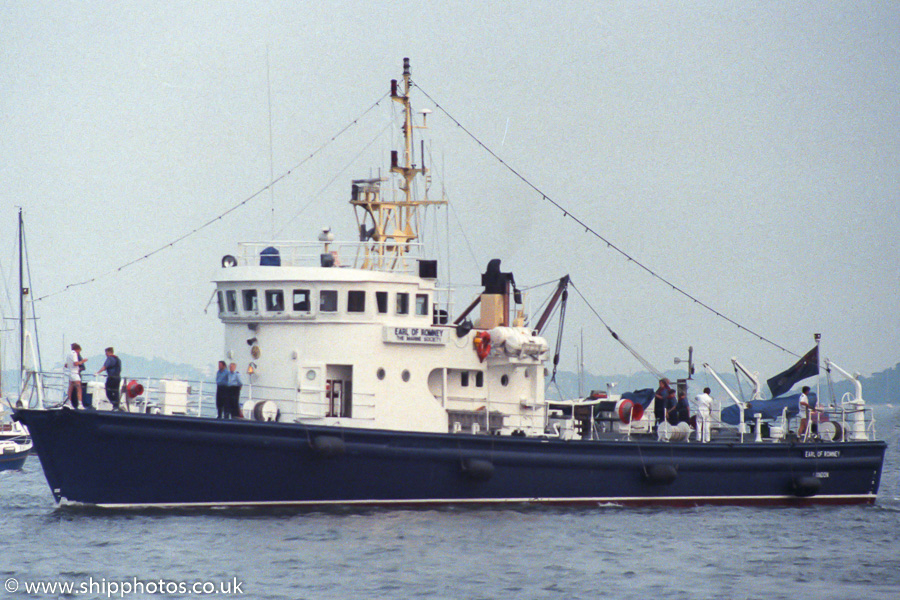 ts Earl of Romney pictured arriving at Poole on 24th July 1989
