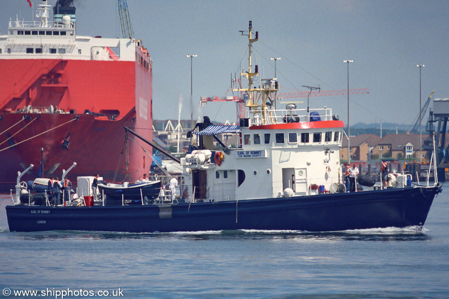 Photograph of the vessel ts Earl of Romney pictured departing Southampton on 24th June 2002