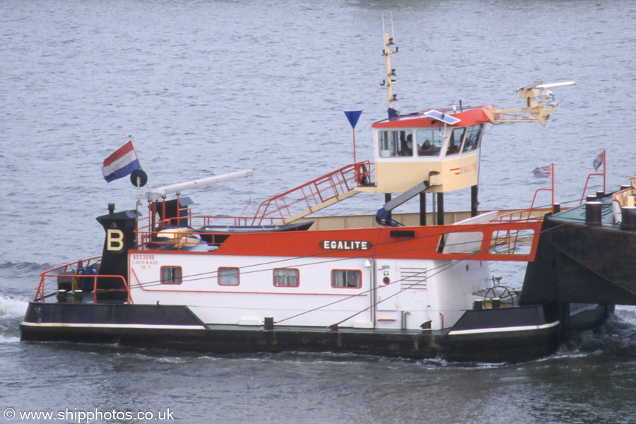 Photograph of the vessel  Egalite pictured on the Nieuwe Maas at Vlaardingen on 16th June 2002