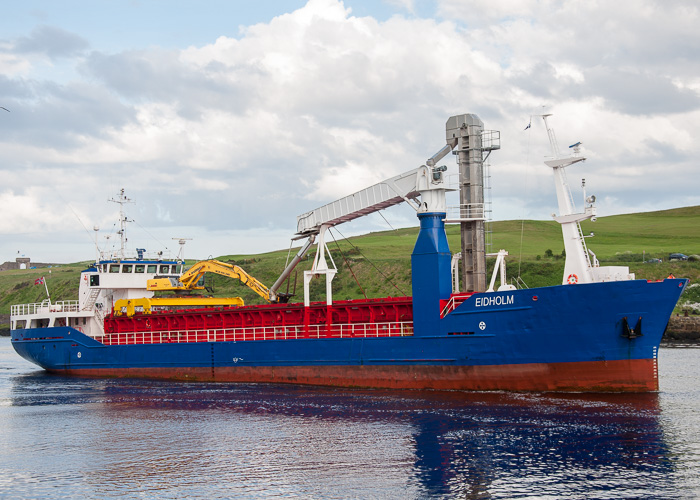 Photograph of the vessel  Eidholm pictured arriving at Aberdeen on 8th June 2014