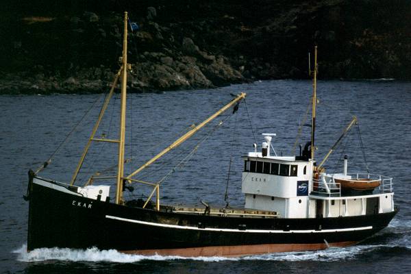 Photograph of the vessel  Ekar pictured near Haugesund on 26th October 1998