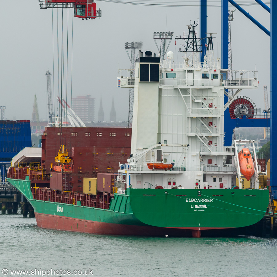 Photograph of the vessel  Elbcarrier pictured at Belfast on 30th June 2023
