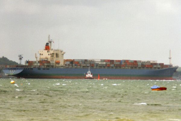 Photograph of the vessel  Elbe pictured arriving in Southampton on 29th May 1995